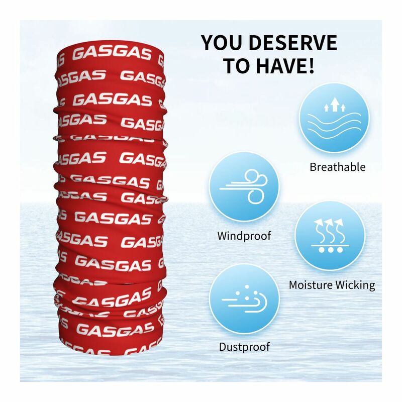 Gasgas логотип бандана в клетку шейный платок с принтом Балаклава Шарф Теплый головной убор для походов унисекс для взрослых на любой сезон