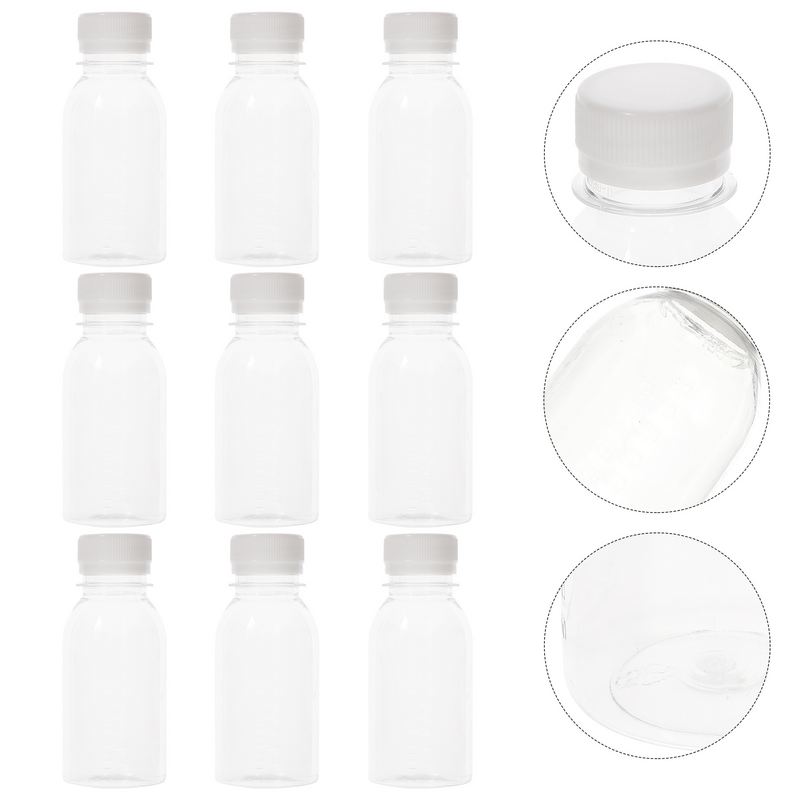 Botellas de bebida transparentes para exteriores, botellas vacías para beber, botellas de jugo portátiles, botellas transparentes para exteriores (100ml)