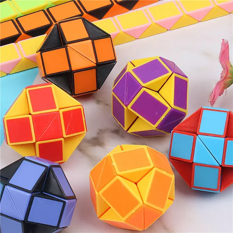 ใหม่พับไม้บรรทัดงูปริศนา Antistress Cube ของเล่นเพื่อการศึกษาวันเกิดสำหรับเด็กของขวัญปาร์ตี้ Goodie กระเป๋าโรงเรียนรางวัล