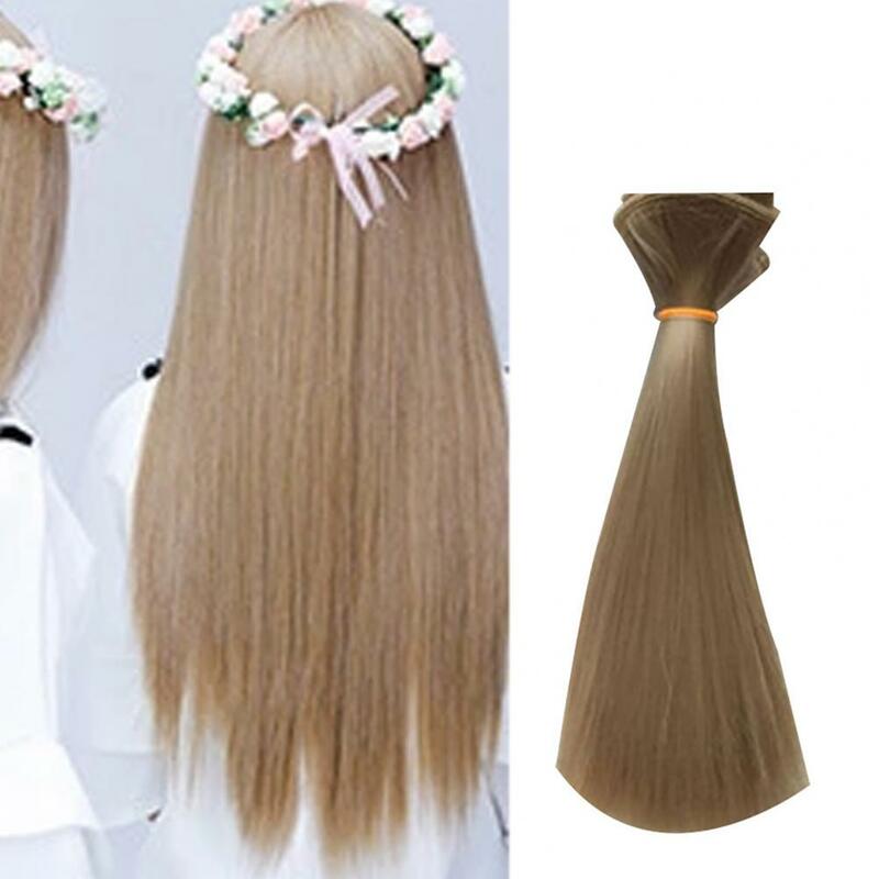 Thick Straight Hair Wig Doll Toy Synthetic Clip On Hair Extension Curly Clips In Hair Heat Resistant Fiber Hairpiece Accessories