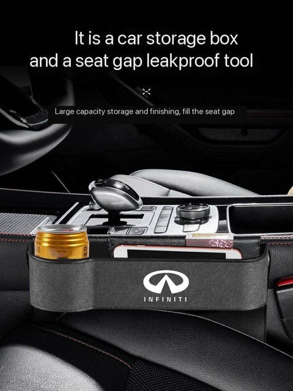 Seggiolino Auto fessure fessure scatola di immagazzinaggio sedile organizzatore Gap fessura supporto di riempimento per Infiniti QX55 QX50 QX60 Q50 Q70L QX accessori Auto