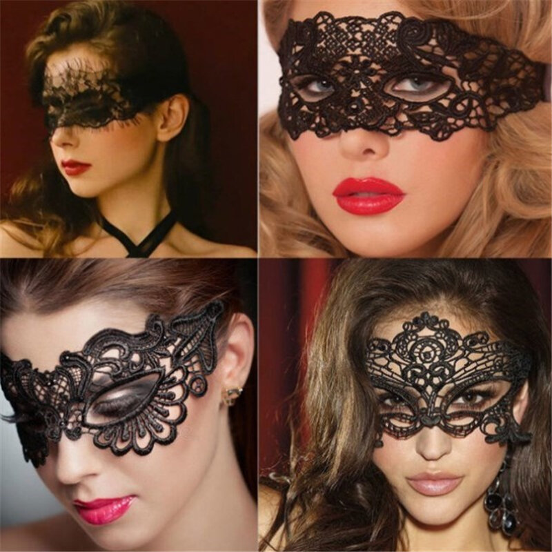 เซ็กซี่คอสเพลย์ของเล่นเครื่องแต่งกายผู้หญิงลูกไม้ปาร์ตี้ไนท์คลับ Queen Eye Mask ชุดชั้นในเร้าอารมณ์ Masquerade Venetian Carnival Anonymous Mardi