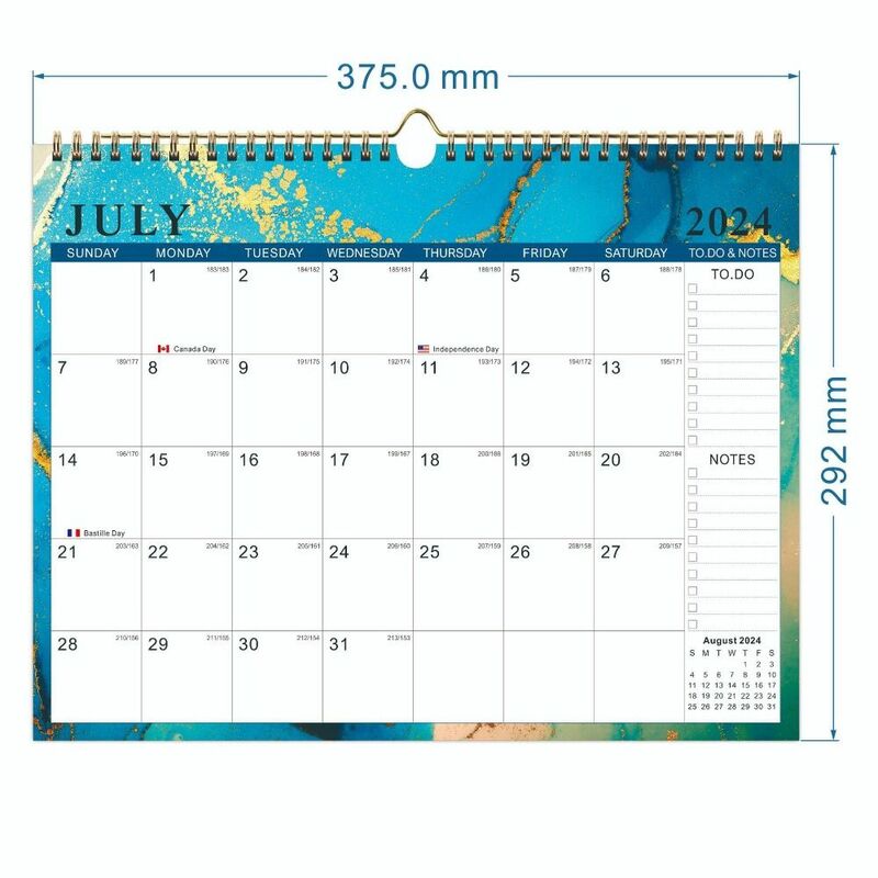 Calendário de Parede Grande, Lista de Tarefas, Anual, Mensal, Semanal, Diariamente, Planejador, Agenda, 2022, 2024