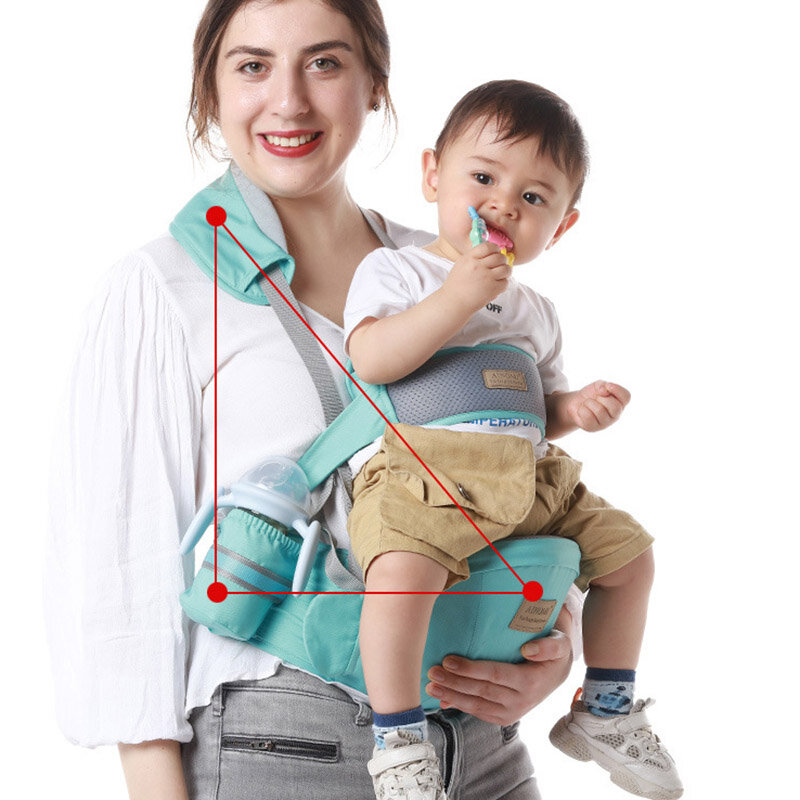 Baby Non-Slip Waist Stool, Assento de Quadril Infantil, Sling Ajustável, Segure Cinto de Proteção, Cinto de Ventilação