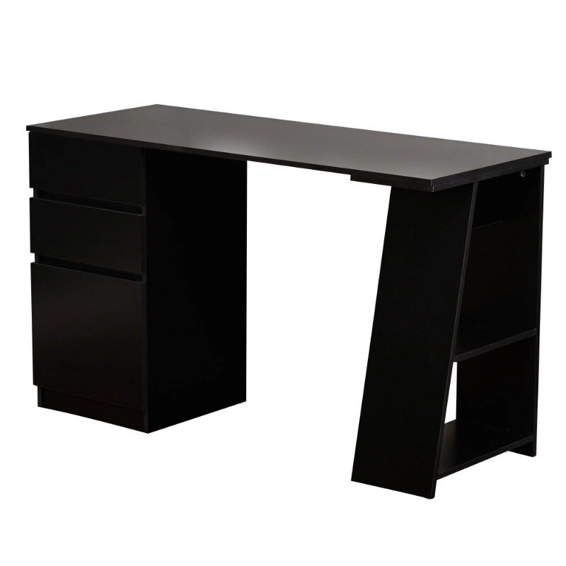 Письменный стол Como с 3 ящиками для хранения, черный письменный стол