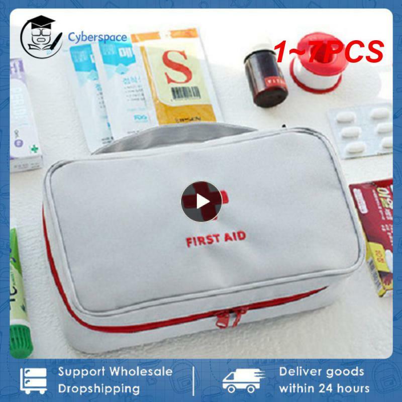 1~7PCS Empty Large First Aid Kits Portable Outdoor Survival Disaster Earthquake Emergency Bags Big Capacity Home/Car