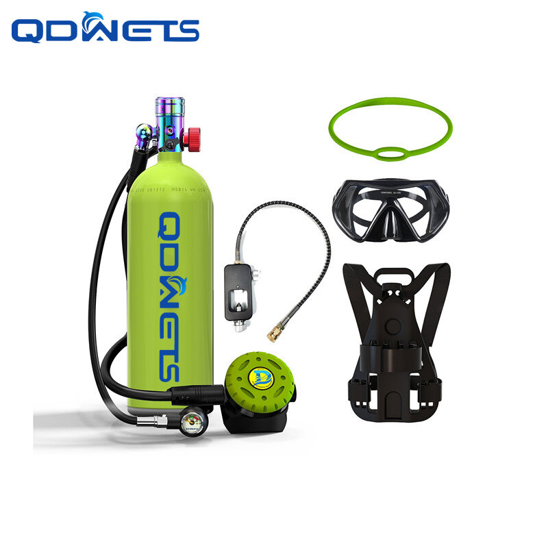 QDWETS-Bouteille d'oxygène de plongée en apnée, capacité de 2,3 l, équipement de plongée, ensemble spécialisé