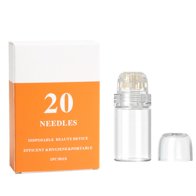 64/20 Hydra Needle Roller Titanium Microneedle Tips 0.25mm Automatic Gold Derma Stamp Skin Care