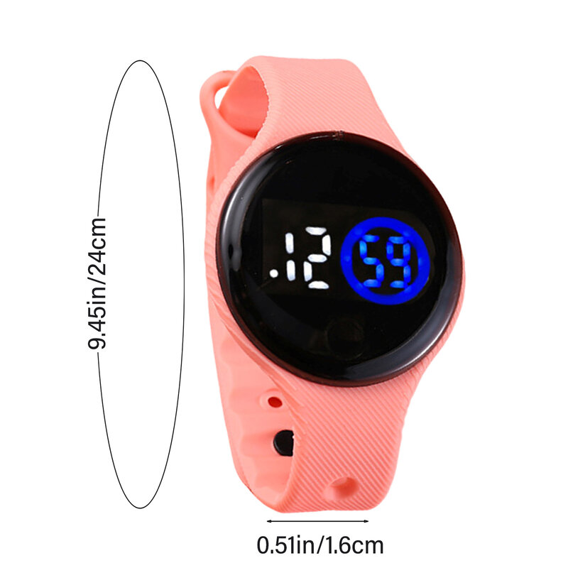 Okrągłe zegarki na rękę LED Wyświetlacz z super szerokim kątem Zegarki na rękę z okrągłą tarczą do organizowania czasu i harmonogramu