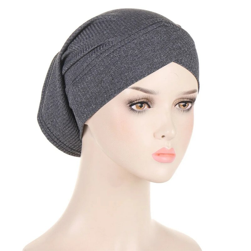 Muslim Women Inner Hijabs Turban Plain Soft Stretchy Under Cap Hijab Bonnet Islam Underscarf  Head Wrap for Women