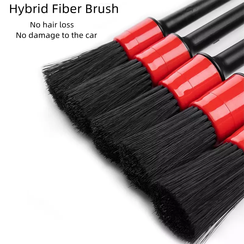 5PCS Car Wash Brush Detail Small Automotive Interior Cleaning Tools Air Conditioner Air Outlet Cleaning Brush Auto Wheel Brush