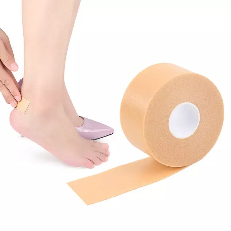 Cojín de Gel de silicona para el talón para mujer, almohadillas para el cuidado de los pies, plantilla adhesiva, útil, 5M