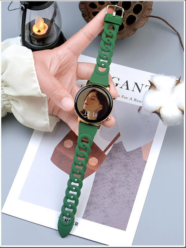 Ремешок силиконовый для Samsung Galaxy watch 5/pro/4/Classic/3/Active 2, спортивный браслет с воздушным отверстием для huawei gt 2-2e-3, 22 мм 20 мм