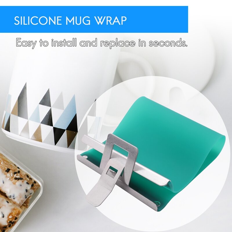 4 buah bungkus Mug silikon untuk Mug sublimasi 11OZ pembungkus cangkir untuk sublimasi dalam Oven 3D cangkir silikon bungkus sublimasi