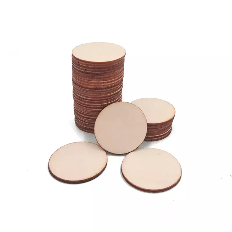 Peças de madeira em branco natural fatia rodada discos de madeira inacabados para artesanato peças centrais de madeira diy enfeites de natal