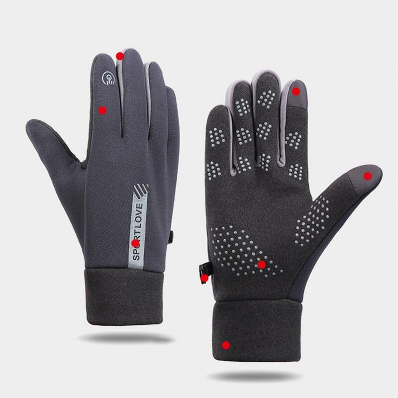 Outdoor Gloves 1 Pair Great Unisex Particle Palm  Anti-slip Skiing Cycling Gloves for Adult