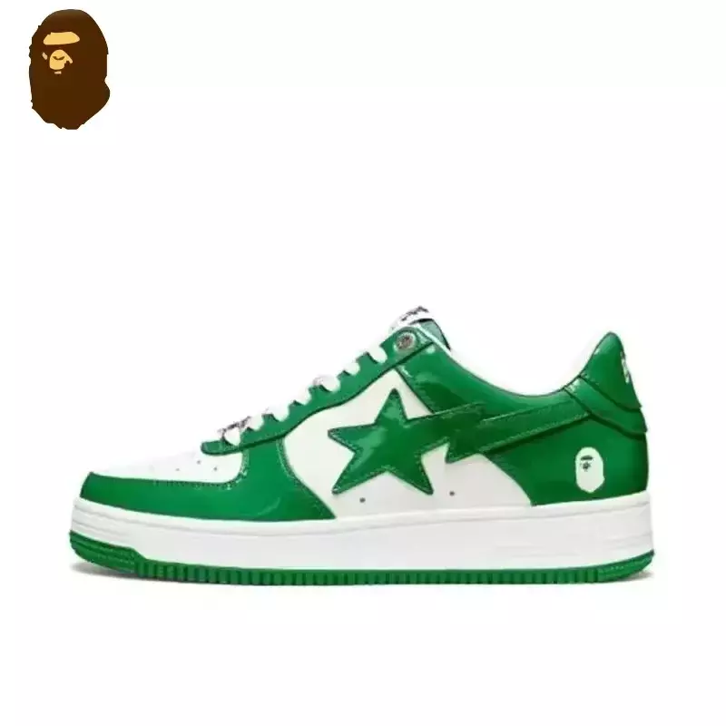A BATHING APE Men and Women Vibe BapeGoose Sports Sneakers Unisex Air None-Slip Breathable Bapesta Low Outdoor Walking Shoes