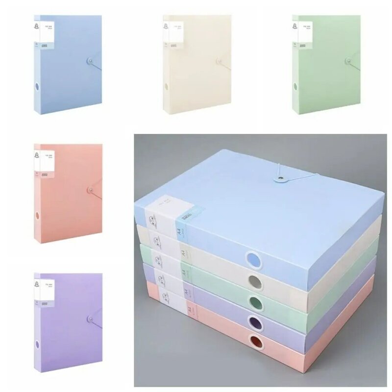 กล่องที่จัดระเบียบแฟ้มเอกสาร A4อเนกประสงค์, กล่องเก็บของพลาสติกพลาสติกหนาขึ้นกล่องเก็บสีแบบ Morandi