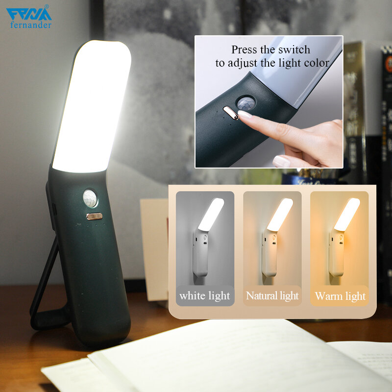 LED Rechargeable Cabinet Night Light USB Creative Nordic Touch 3-Tone Indoor Closet Stair Kitchen Home With Magnet Lamp