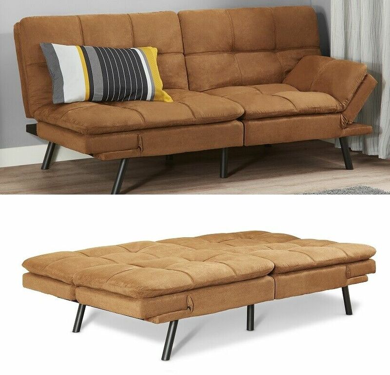 Sofá cama de futón de espuma, Convertible, plegable, tamaño completo