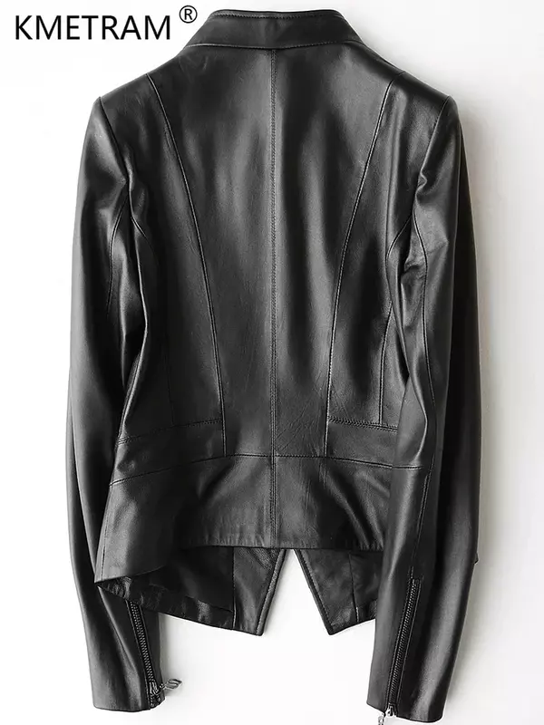 Real Genuine Leather Jacket Women Clothes 2024 100% Sheepskin Coat Korean Vintage Women's Fur Coat Slim Short Female Jacket