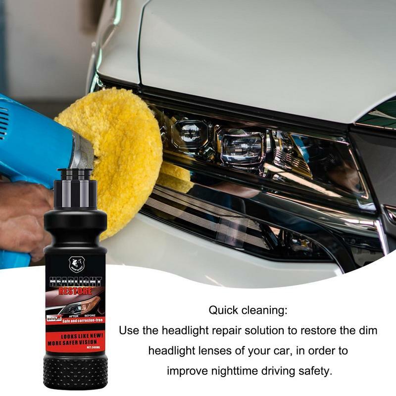 Headlight Repair Agent Headlights Cleaner 300ml Effective Fast & Easy Car Headlight Repair Fluid Remove Scratches Cloudiness