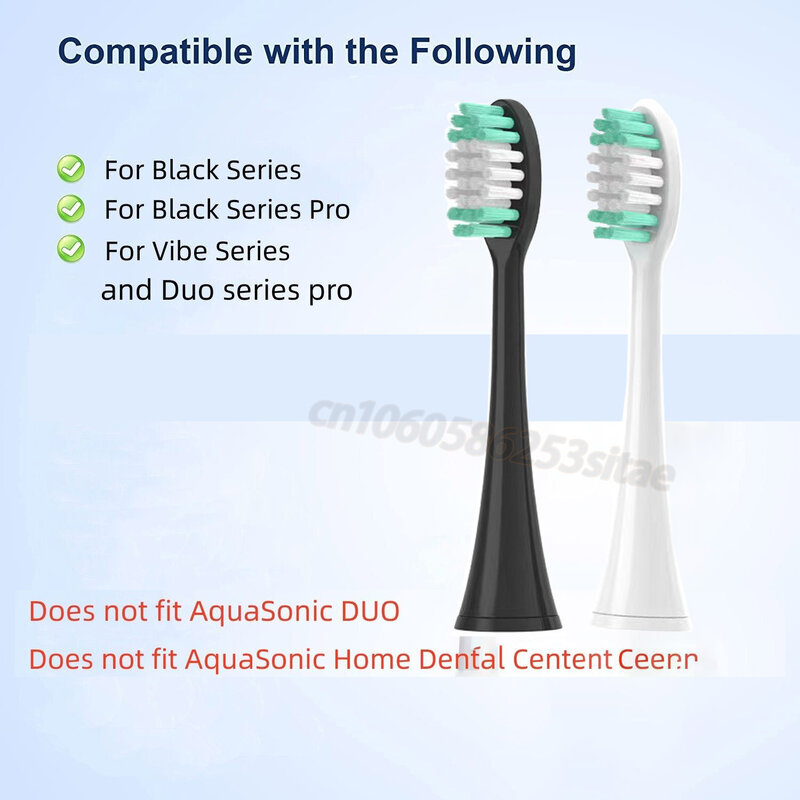 Substituição Cabeças Escova, AquaSonic, Black Series, Vibe Series, Pro e para Duo Series Pro Toothbr Elétrica