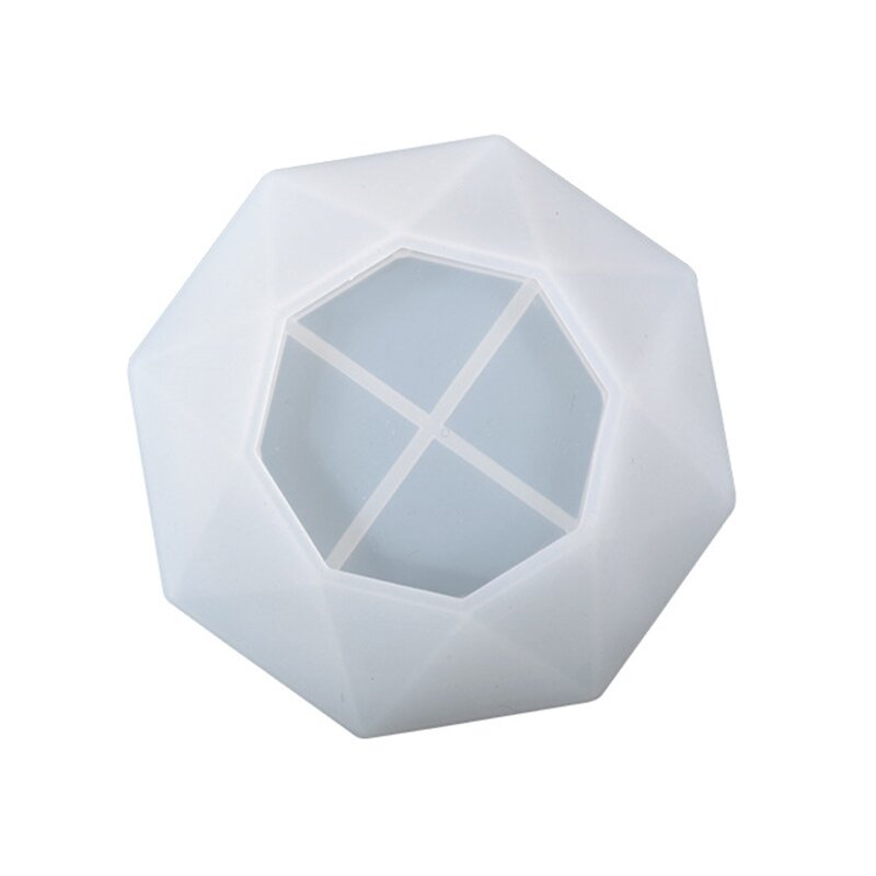幾何学的な八角形のジュエリー収納タンク用エポキシ樹脂容器キャンディーボックス型家の装飾ツールリングオーガナイザーM