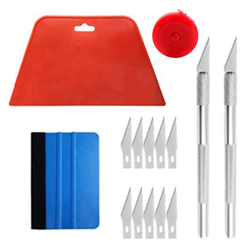 15-częściowy zestaw dwustronnych skrobaków uszczelniających zestaw narzędzi do skrobaków z twardym skrobakiem miarka zestaw noży