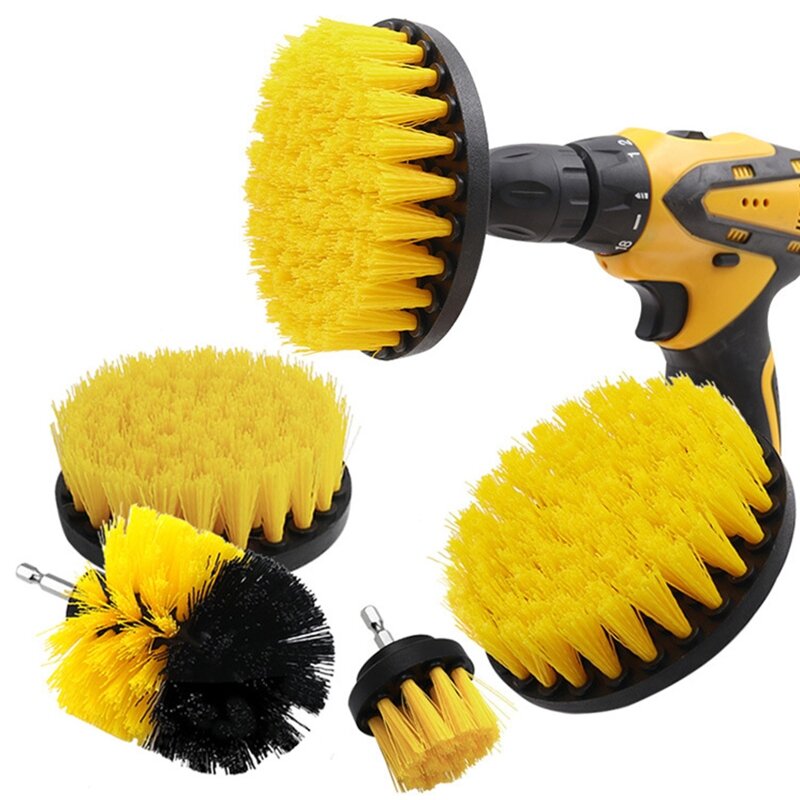 Electric Drill Brush 2/3.5/4/5'' Round Scrubber Brush Auto Tires Cleaning Tool Drop ship
