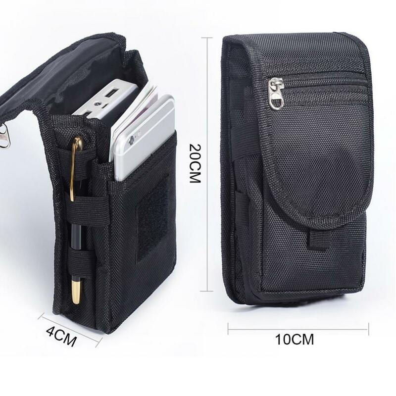التكتيكية الهاتف الخليوي الحقيبة الحافظة للجنسين متعدد جيوب حامل هاتف حزام الخصر حقيبة فاني حزمة مع حزام الرقبة
