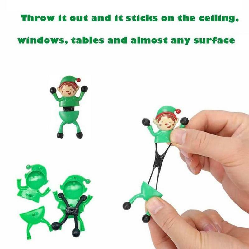 Bendable Climbing Man Sticky Toy, Tricky Novelty Toys for Kids, Window Crawlers, Rolling Men, Easter Basket Stuffers