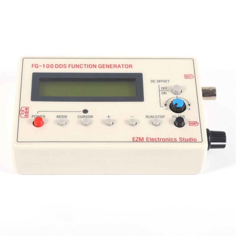 Generador de señal de función DDS, osciloscopio de frecuencia multifuncional, FG-100, 1HZ-500KHZ