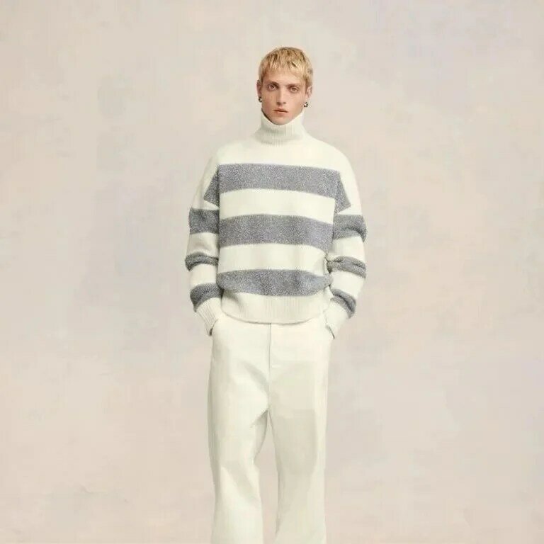 Осень 2024, модная Толстовка для мужчин, пуловер с вышивкой в виде букв и сердечек, Повседневная Свободная хлопковая толстовка, женская и мужская одежда