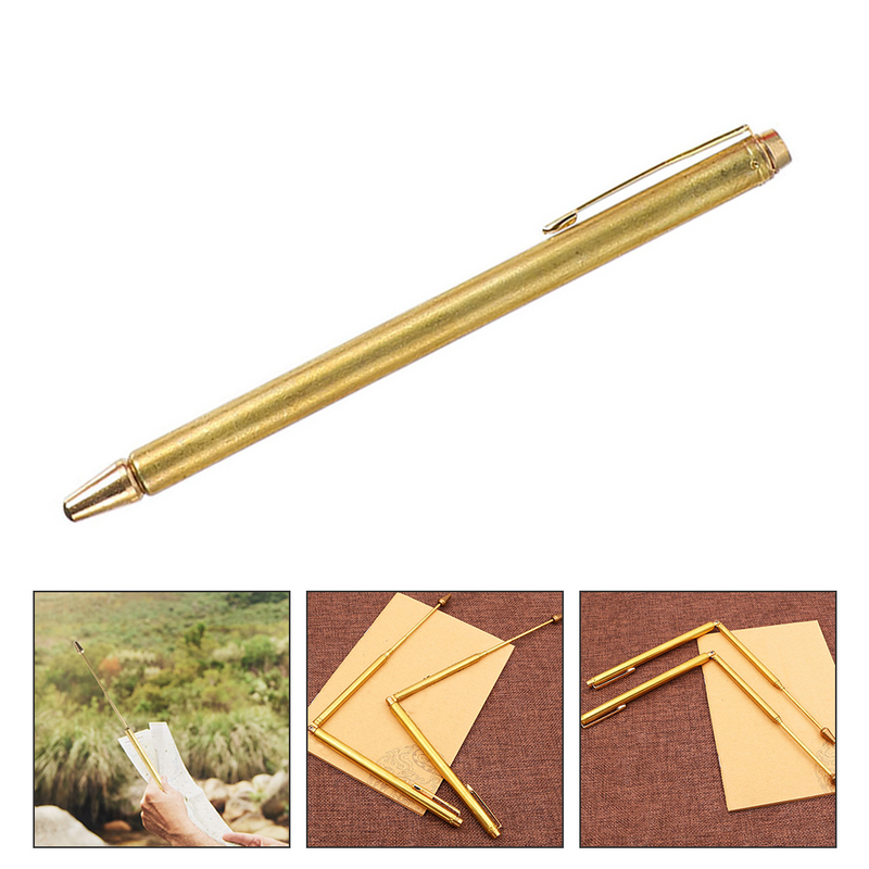 Righello retrattile divinazione aste rame penna forma strumenti di misurazione Divining flessibili