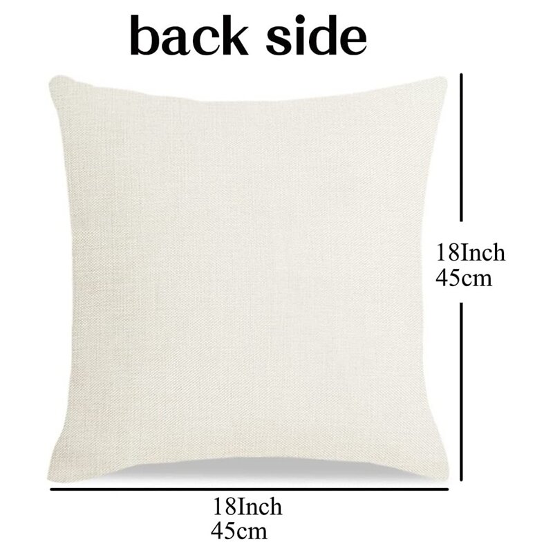 4Pcs Christmas Square Pillowcase Home Decor Linen Pillow Cases Cushion Covers For Sofa Car Fawn Pattern Gift 45X45cm