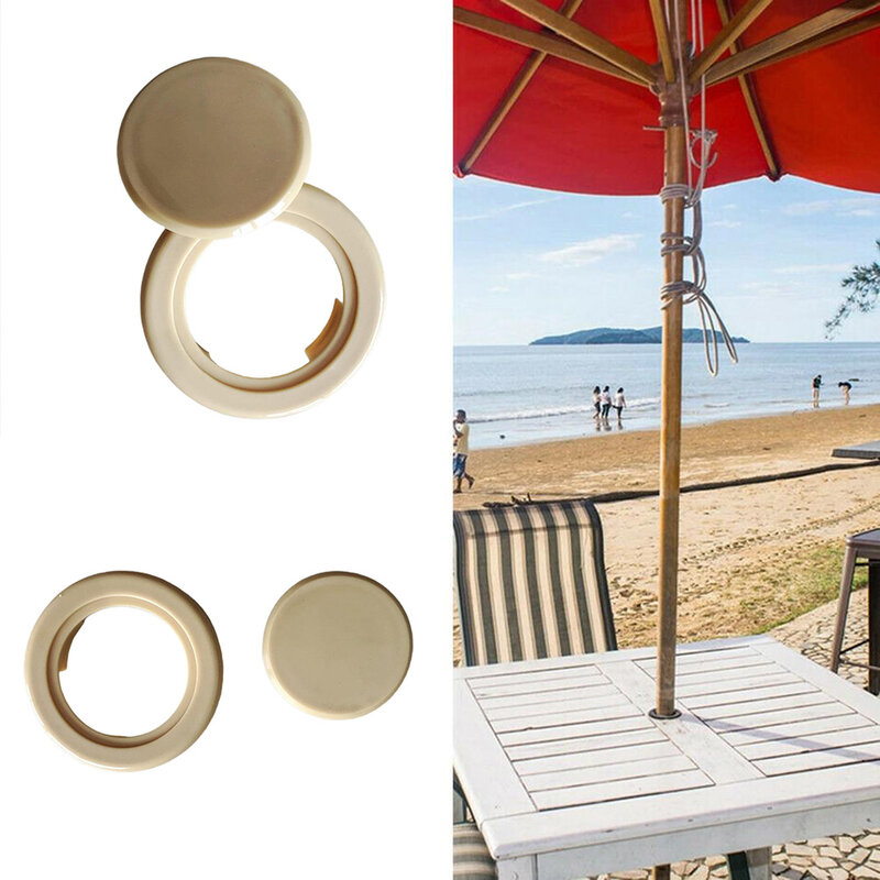 Plástico Ring Plug Cap para móveis de pátio, quintal jardim mesa luz-rápido parasol, vidro temperado