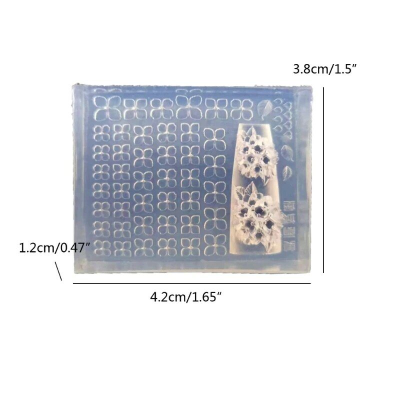 3D-snijwerk siliconen mal nagel stempelen patroon nagels stencils DIY manicure gereedschap 264E