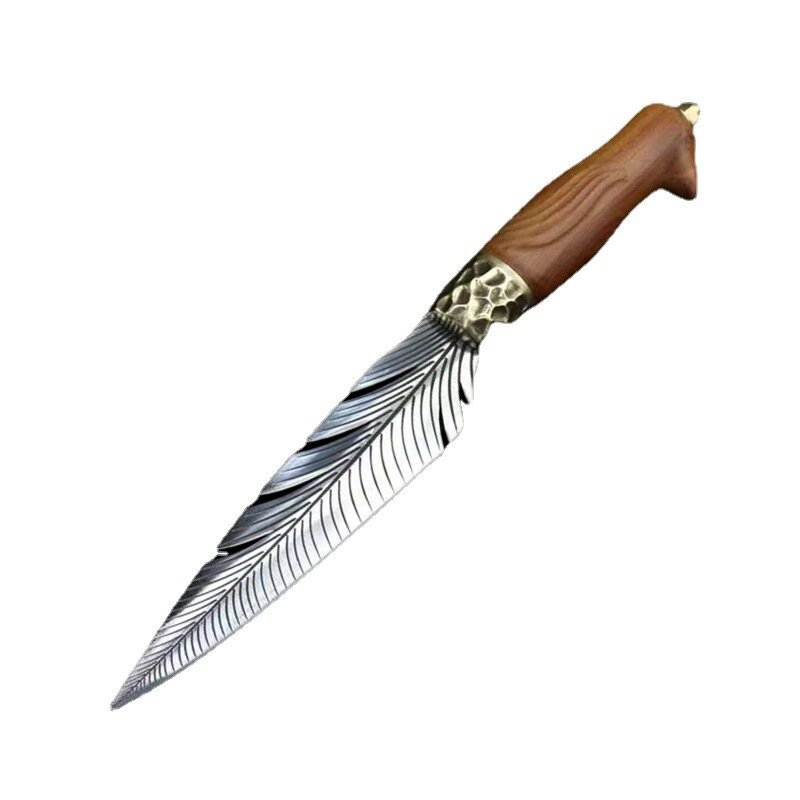 ステンレス鋼の刃が付いた金属製のナイフ,高品質の台所用品,屋外キャンプ,ハイキング,切削工具
