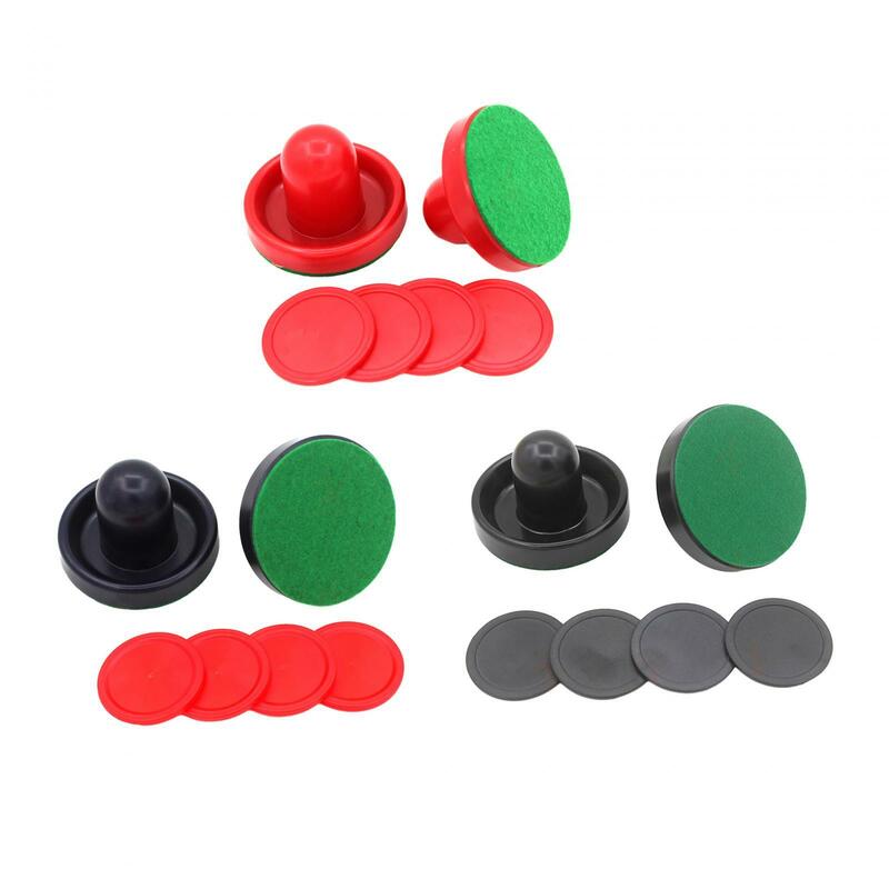 Air Hockey Pushers and Air Hockey Pucks Felt Goal Handles Pushers Slider Pusher Family Game Small Size Accessories Replacement