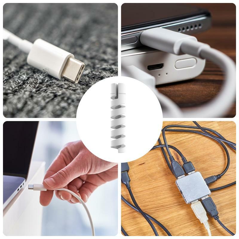 Cell Phone Cable Protector Flexible Cable Wrap 6pcs Wire Protector Charger Cable Saver Protective Charger Cable Saver Cartoon