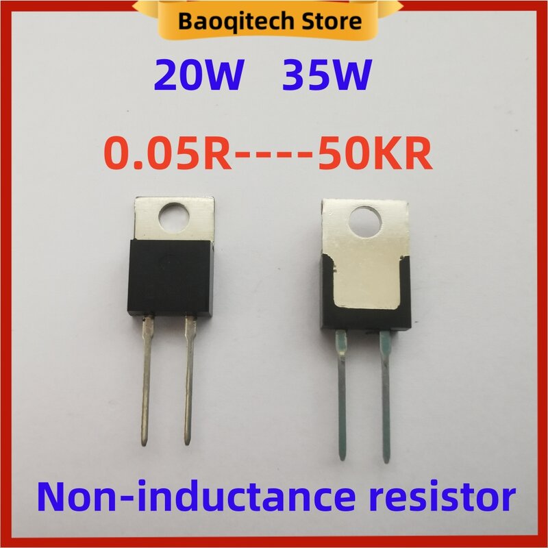 Resistor de precisão de amostragem não indutiva, 20W 35W, RTP10 15 20 25 30 50 75 100 200 250 300 400 500 750 R, 1K 2K 3K, Filme espesso, 500R