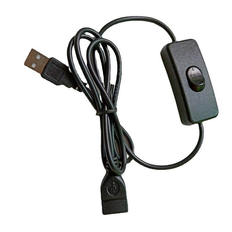 Cable de extensión USB de 100cm con interruptor de encendido/apagado, Cable de extensión, palanca de alimentación, línea de adaptador duradero, accesorios