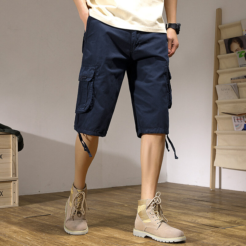 Męskie klasyczne szorty Cargo letnie armii taktyczne multi-pocket dorywczo krótkie spodnie nowe mody bawełniane wojskowe luźne spodenki na zewnątrz