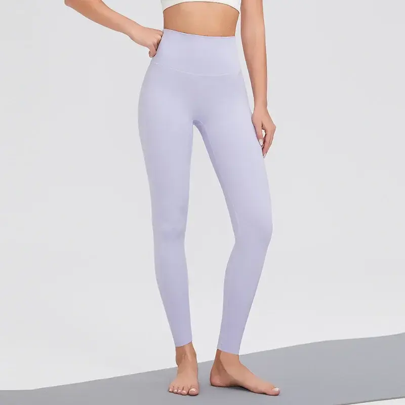 Pantalones de Yoga cepillados de primavera, pantalones ajustados de cadera de elevación de cintura alta, pantalones deportivos para correr y Fitness