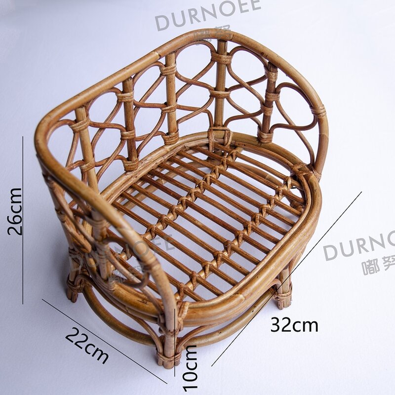 Newborn Bed Chair Newborn Photography Props Retro Basket Baby Photography Mat  Infant Pose Cushion Shooting Studio Accessories