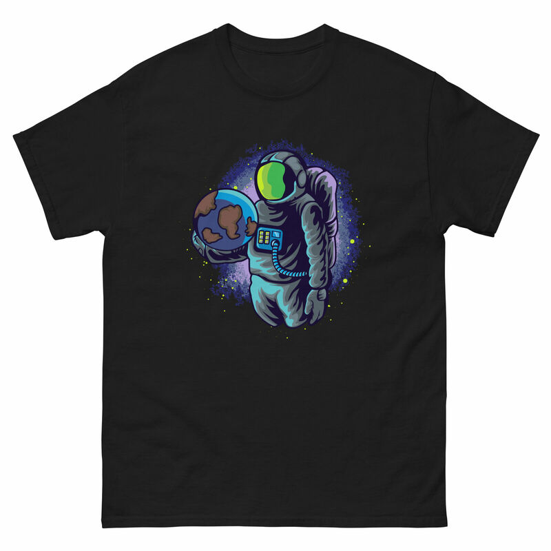 Astronaut Hoopt Op Betere Aarde Heren T-Shirt Earth Day Katoen T-Shirt