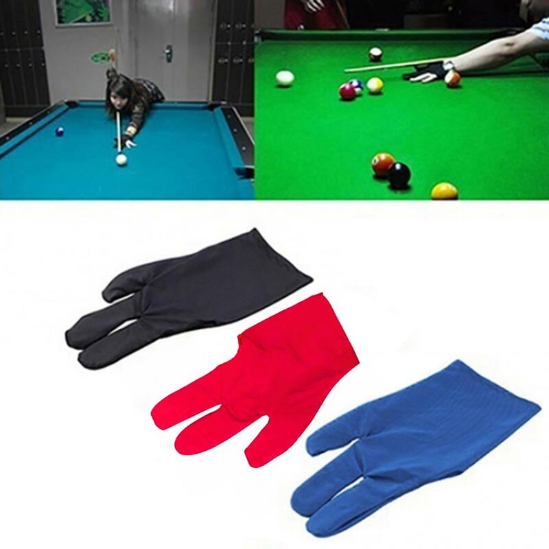 Spandex Snooker Billard Queue Handschuh Pool linke Hand offen drei Finger Zubehör
