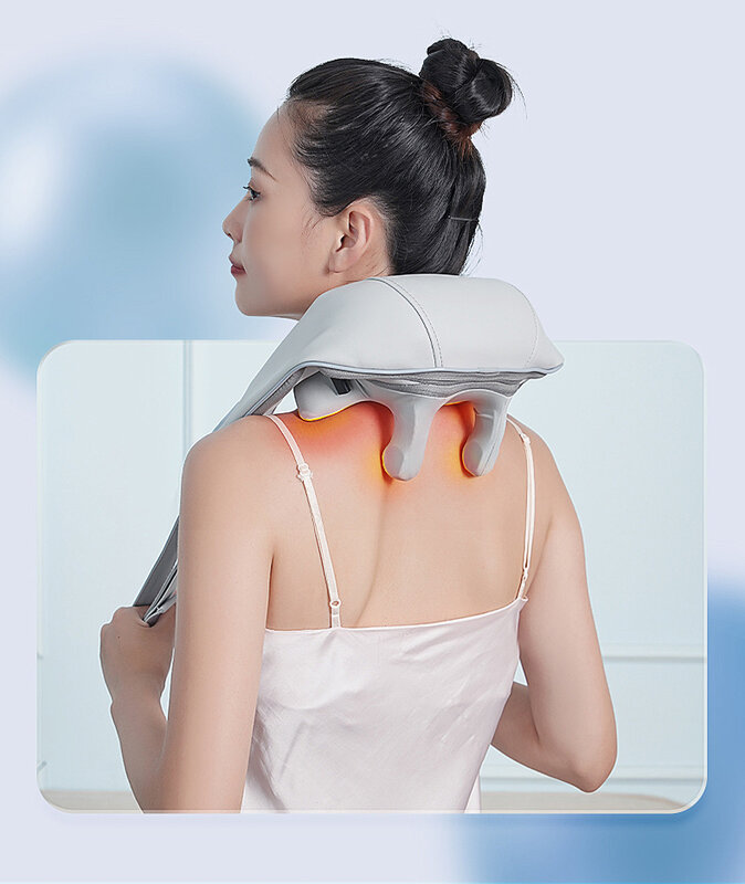 Multifunctioneel Cervicale Schouder Massager Verwarming Kneden Sjaal Trapezius Spier Relaxatie Instrument Kan Oplaadbare Plug Zijn