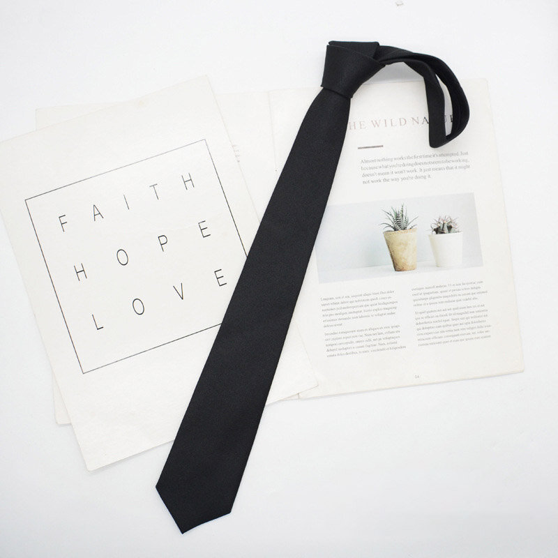 Новинка Зима 2023 галстук Jk для мужчин и женщин Корейский Молодежный стиль свободный галстук Повседневный дизайнерский простой черный галстук-бабочка подарок аксессуары